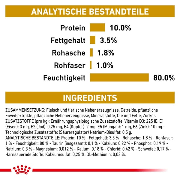 Royal Canin Urinary S O Katze Nassfutter ROYAL CANIN® Veterinary URINARY S/O Häppchen in Soße Nassfutter für Katzen