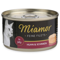 Miamor Feine Filets in Jelly Huhn und Schinken 100g Dose