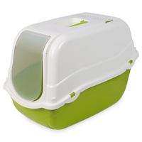 Kerbl Minka Katzentoilette mit Deckel grün/weiß | Rückläufer