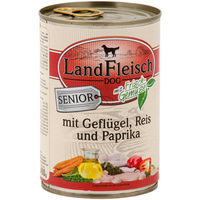 Landfleisch Dog Hundefutter Senior Geflügel, Reis und Paprika