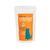 Liebesgut Biokost Adult Katze mit Ente, Mangold und Reis