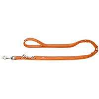 Hunter verstellbare Leder-Führleine orange