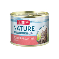 Schmusy Katzenfutter Nature Meeres-Fisch Roter Barsch pur 12x185g