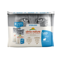 Almo Nature Holistic Sterilised Multipack mit Kabeljau&amp;Huhn