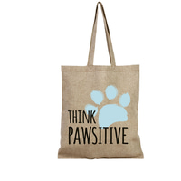 Baumwolltasche Think pawsitive 38 x 42cm