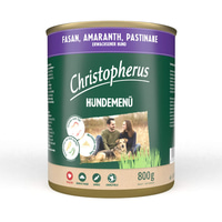 Christopherus Hundemenü mit Fasan, Amaranth und Pastinake