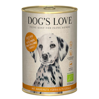 Dog's Love Bio Pute mit Amaranth, Kürbis und Petersilie