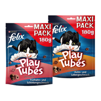 FELIX Play Tubes Huhn &amp; Leber 2x180g + Play Tubes Truthahn &amp; Schinken 2x180g