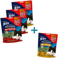 FELIX Naturally Delicious mit Rind &amp; Goji Beeren 2x180g +  180g Huhn &amp; Katzenminze  + 180g H