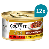 GOURMET Gold Délicatesse en Sauce mit Rind und Huhn