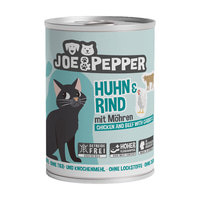 Joe &amp; Pepper Cat Huhn &amp; Rind mit Möhren