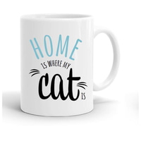 Keramik-Tasse Home is where my cat is
