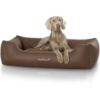 Knuffelwuff Leder Hundebett Sidney Braun