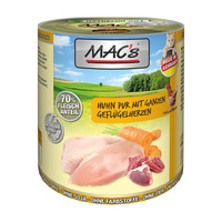 MAC's Cat Fleischmenü Huhn pur mit ganzen Geflügelherzen