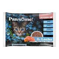 Pawsome Kitten Lachs Flowpack 4x85g