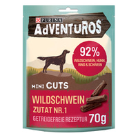 Purina AdVENTuROS Mini Cuts, Hundeleckerli getreidefrei mit Wildschwein