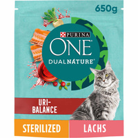 PURINA ONE Dual Nature kastrierte Katze Lachs, Cranberry 650g