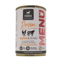 Purus Dosenfleisch Menü Rind &amp; Huhn