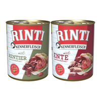 Rinti Kennerfleisch Mixpaket mit Ente und Rentier 24x800g
