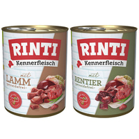 Rinti Kennerfleisch Mixpaket mit Rentier und Lamm 24x800g