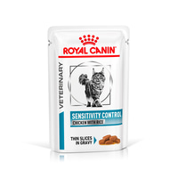 ROYAL CANIN Veterinary SENSITIVITY CONTROL HUHN MIT REIS Nassfutter für Katzen 12x85g