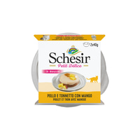 Schesir Cat Petit Delice Mousse Huhn, Thunfisch &amp; Mango