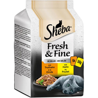 Sheba Fresh &amp; Fine in Gelee mit Truhahn &amp; Huhn