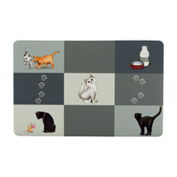 Trixie Patchwork Cat Napfunterlage 44×28cm grau