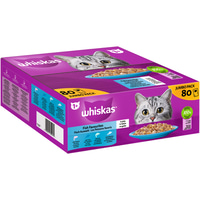 Whiskas Multipack 1+ Fisch Auswahl Gelee 80x85g