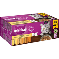 Whiskas Pure Delight Multipack Geflügel Ragout in Gelee 40x85g