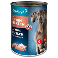 ZooRoyal Hunde-Nassfutter mit Entenherzen