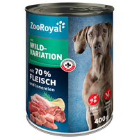 ZooRoyal Hunde-Nassfutter mit Wildvariation