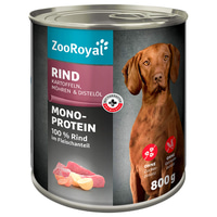ZooRoyal Mono-Protein Rind, Kartoffeln, Möhren &amp; Distelöl