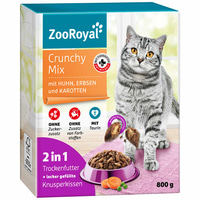 ZooRoyal Crunchy Mix mit Huhn, Erbsen und Karotten 800g