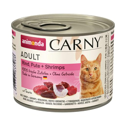 Animonda Katzen-Nassfutter Carny Adult Rind, Pute &amp; Shrimps