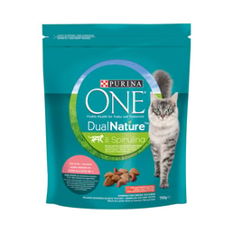 PURINA ONE Dual Nature Katzenfutter trocken für kastrierte Katzen Lachs mit Spirulina 750g
