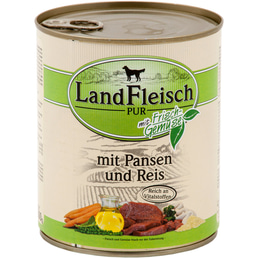 Landfleisch Hunde-Nassfutter Dog Pur Pansen &amp; Reis