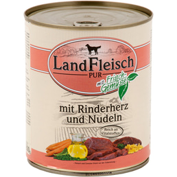Landfleisch Dog Pur Rinderherz &amp; Nudeln