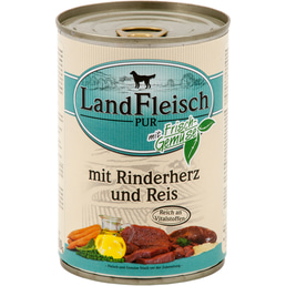Landfleisch Hundefutter Dog Pur Rinderherz und Reis