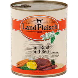 Landfleisch Nassfutter Dog Pur Rind und Reis