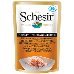 Schesir Cat Thunfisch, Huhn mit Garnelen