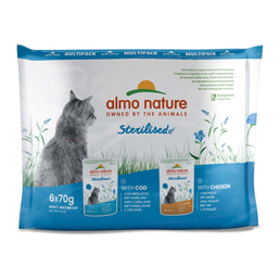 Almo Nature Holistic Sterilised Multipack mit Kabeljau&amp;Huhn