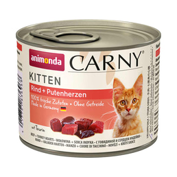 Animonda Katzenfutter Carny Kitten Rind und Putenherzen