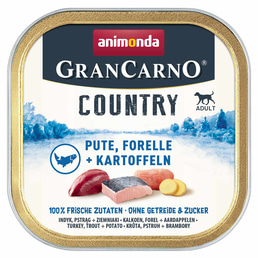 animonda GranCarno Country Pute, Forelle + Kartoffel