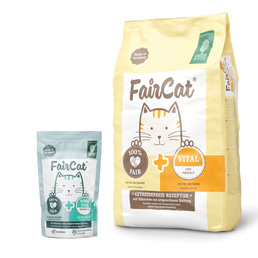 FairCat Vital 7,5kg + FairCat Sensitive 6x85g gratis
