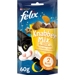 FELIX KnabberMix Dreikäsehoch Katzensnack bunter Mix