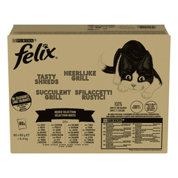 FELIX Tasty Shreds in Sauce Gemischte Vielfalt 80x80g