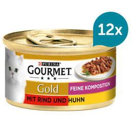 GOURMET Gold Feine Komposition mit Rind und Huhn