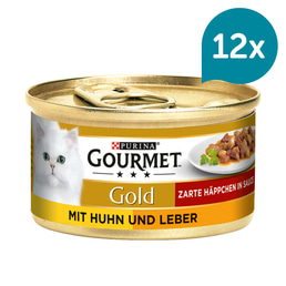 GOURMET Gold Zarte Häppchen in Sauce Huhn &amp; Leber