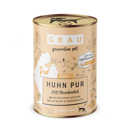 GRAU Hund Adult Huhn Pur